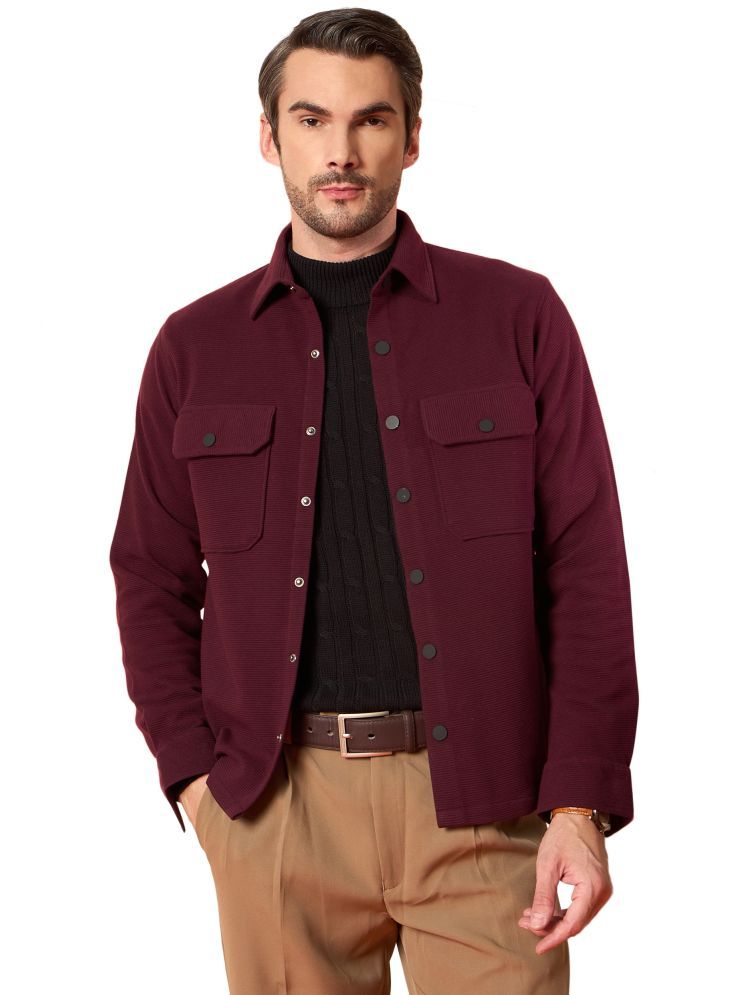     			Club York Cotton Blend Regular Fit Solids Full Sleeves Men's Casual Shirt - Wine ( Pack of 1 )