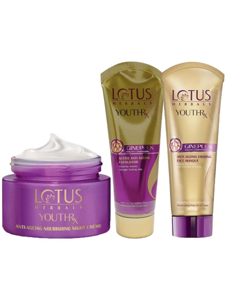     			Lotus Herbals YouthRx Anti Ageing Night Cream 50g , Face Exfoliater 100g , Masque 80g (Pack of 3)