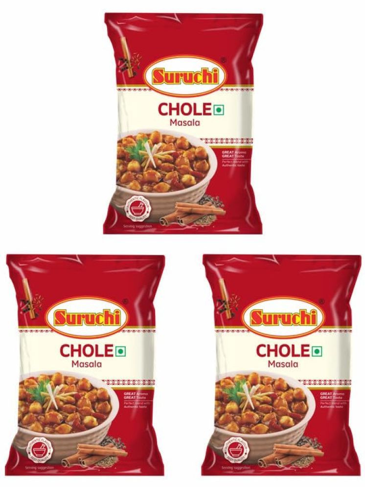     			SURUCHI  Chole Masala 200g Each, Punjabi Chhole Chana Masala Powder -  Masala 200 gm Pack of 3