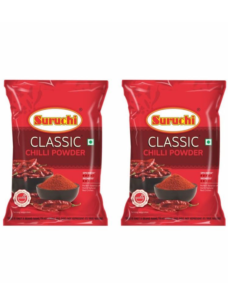     			SURUCHI  Classic Chilli Powder 500g Each, Red Chilly Powder (Lal Mirch) -  Masala 500 gm Pack of 2