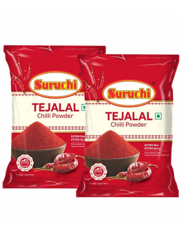     			SURUCHI  Tejalal Chilli Powder 500g Each, Hot Red Chilly Powder (Lal Mirch) -  Masala 500 gm Pack of 2