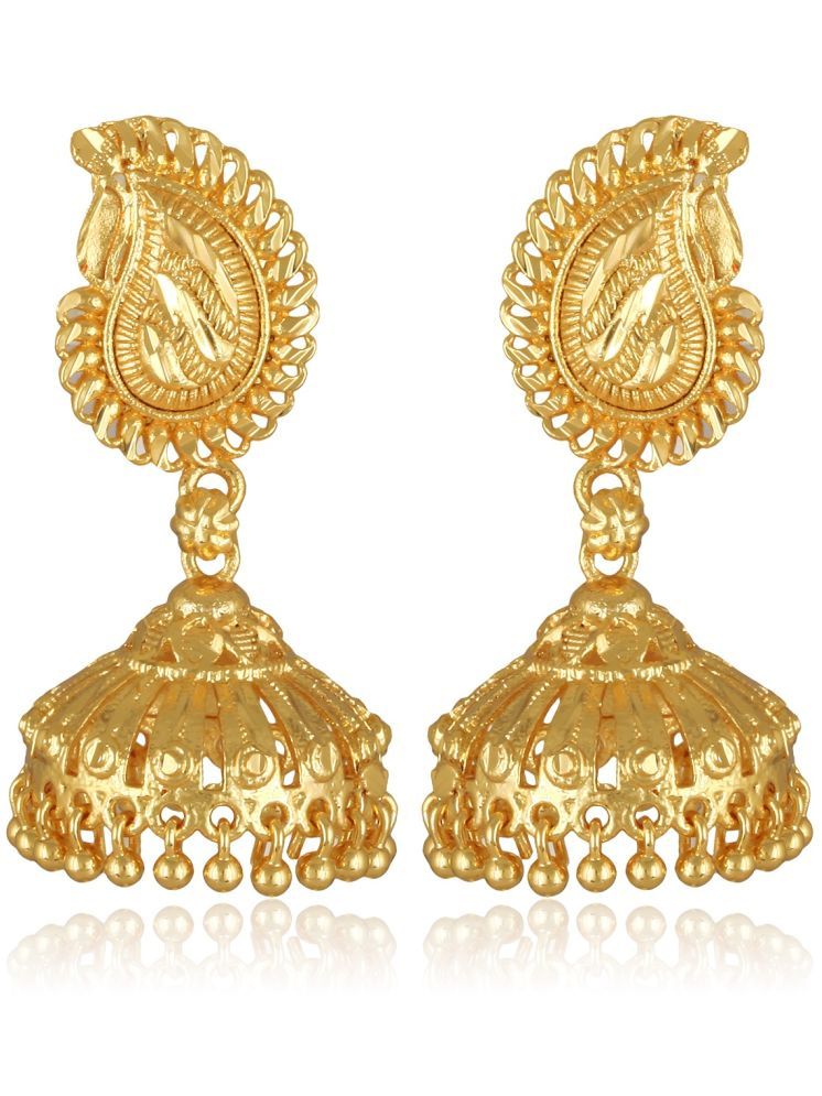     			VIVASTRI Gold Jhumki Earrings ( Pack of 2 )