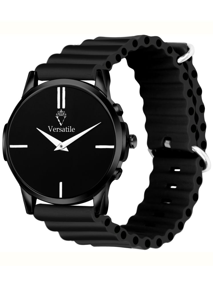     			Versatile Black Silicon Analog Men's Watch