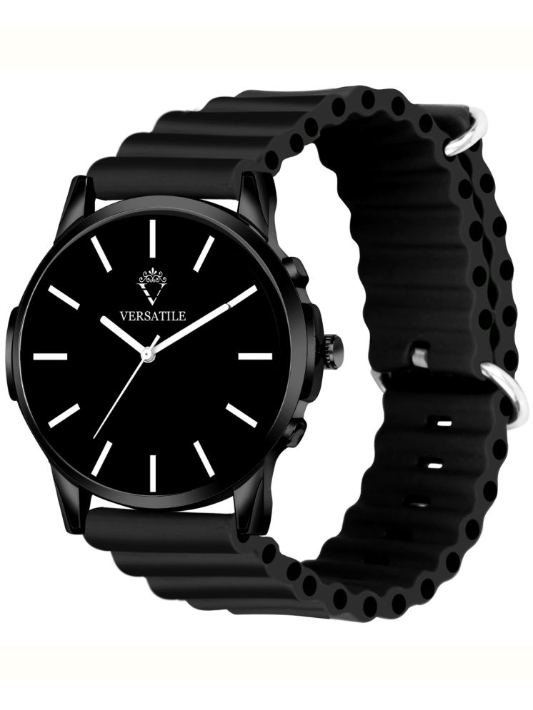     			Versatile Black Silicon Analog Men's Watch