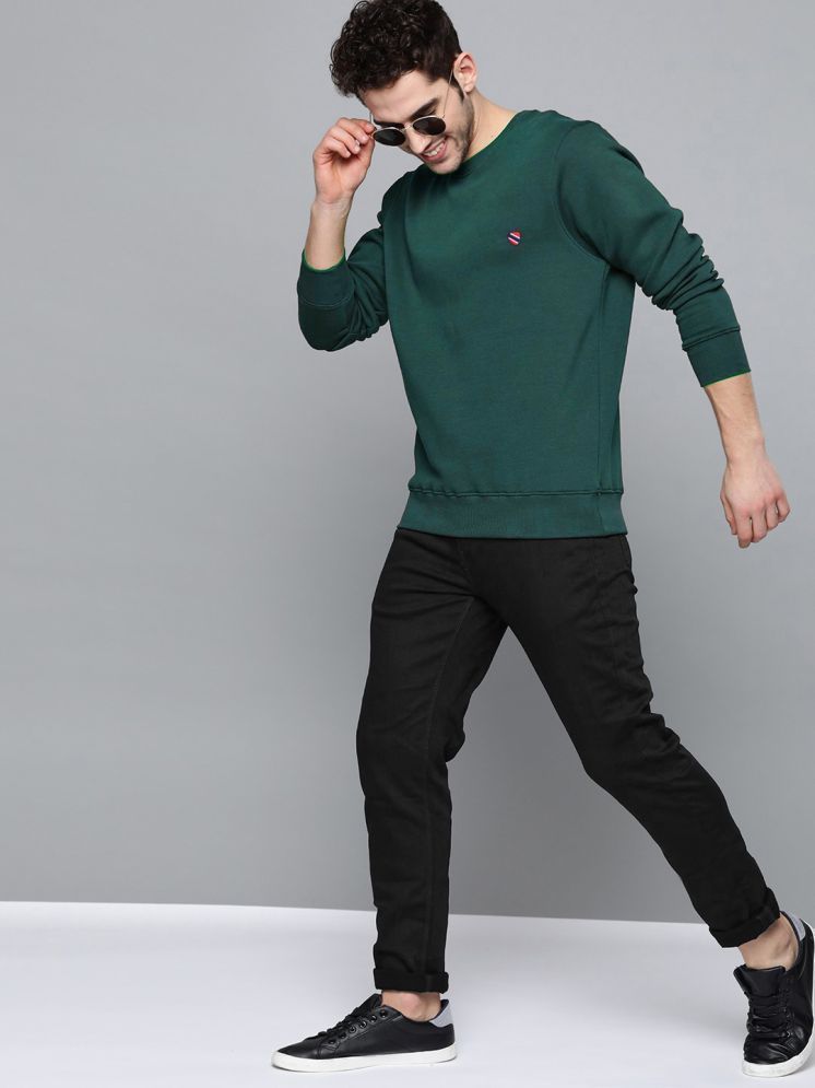     			AIN6 Fleece Round Neck Men's Sweatshirt - Green ( Pack of 1 )