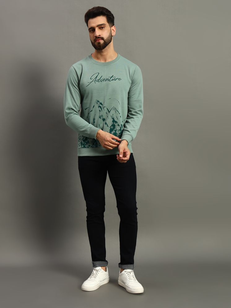     			AIN6 Fleece Round Neck Men's Sweatshirt - Sea Green ( Pack of 1 )