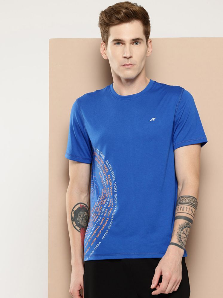     			Alcis Blue Viscose Slim Fit Men's Sports T-Shirt ( Pack of 1 )