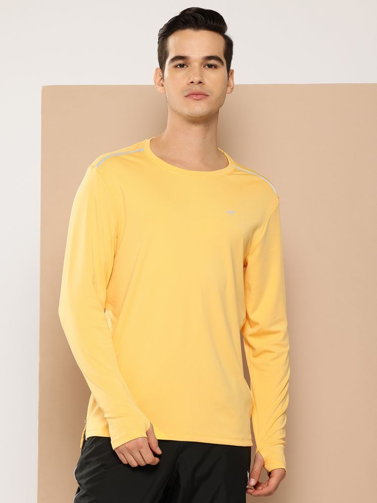     			Alcis Yellow Polyester Regular Fit Men's Sports T-Shirt ( Pack of 1 )