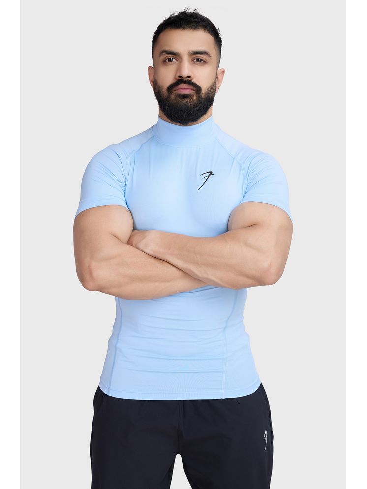     			Fuaark Blue Polyester Slim Fit Men's Compression T-Shirt ( Pack of 1 )