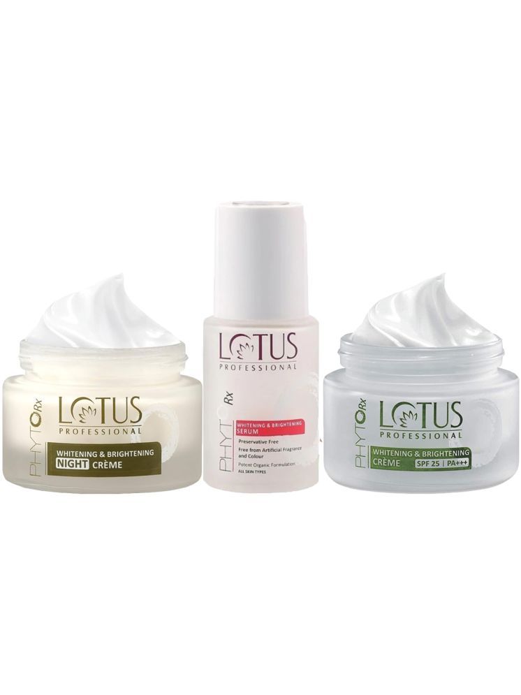     			Lotus Professional Whitening & Brightening Day Cream 50g , Night Cream 50g , Serum 30ml (Packof 3)