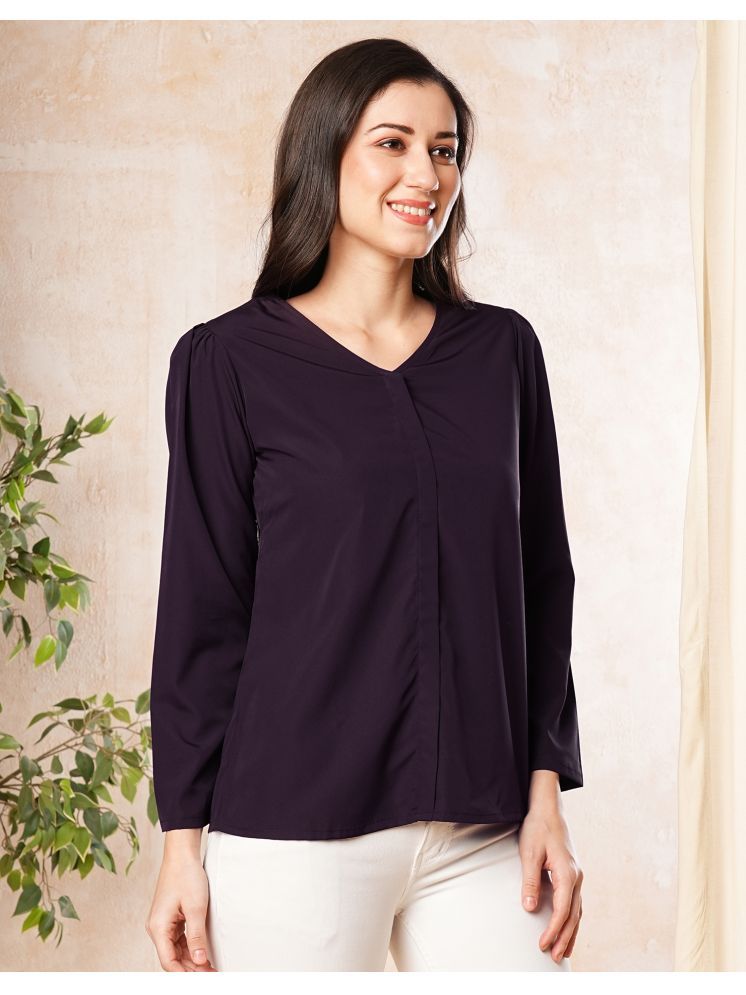     			Selvia Wine Crepe Women's Tunic ( Pack of 1 )