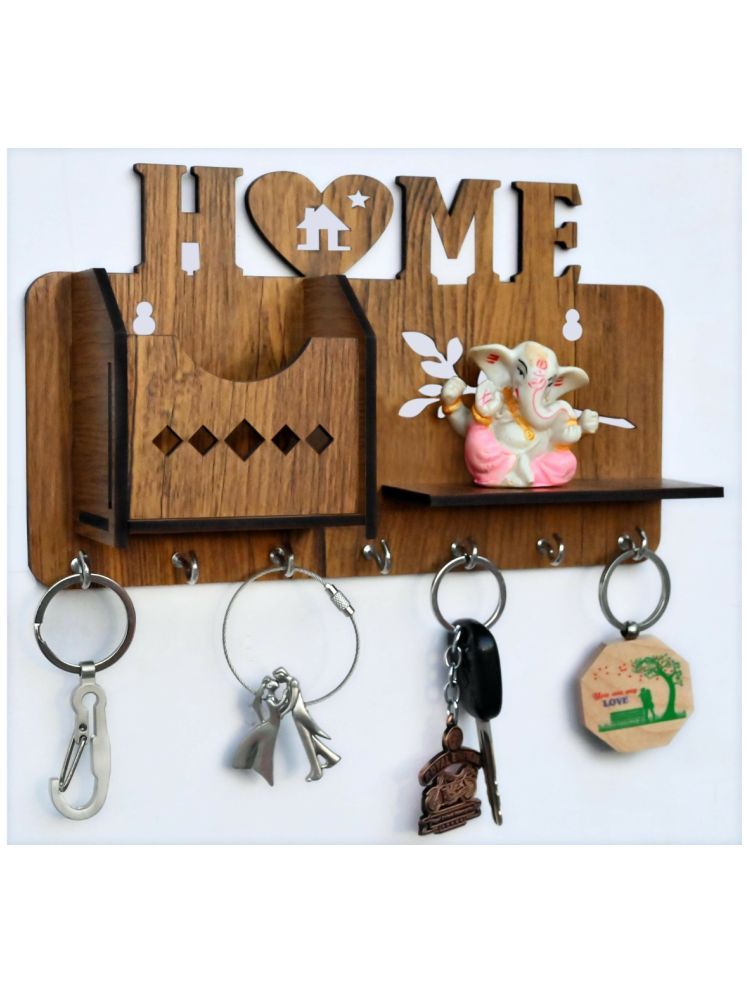     			Arpita Crafts Beige Wood Key Holder - Pack of 1