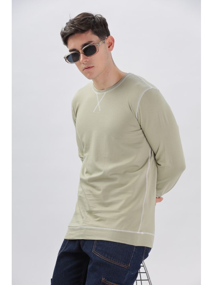     			COLOR HUNT Cotton Round Neck Men's Sweatshirt - Cream ( Pack of 1 )