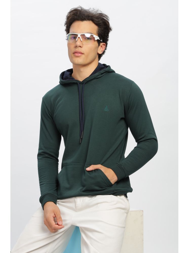     			COLOR HUNT Fleece Hooded Men's Sweatshirt - Green ( Pack of 1 )