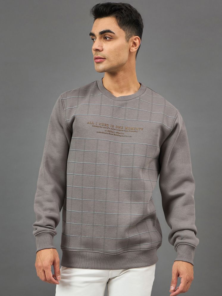     			Club York Fleece Round Neck Men's Sweatshirt - Grey ( Pack of 1 )