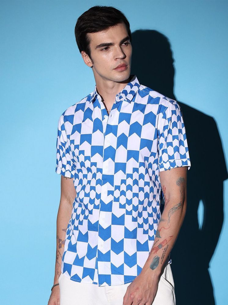     			The Indian Garage Co Slim Fit Geometric Printed Pure Cotton Casual Shirt