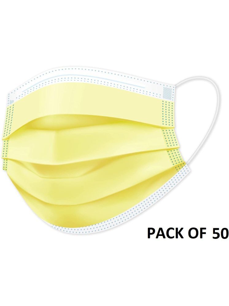     			Wellstar Yellow 3 Ply Mask ( Pack of 50 )