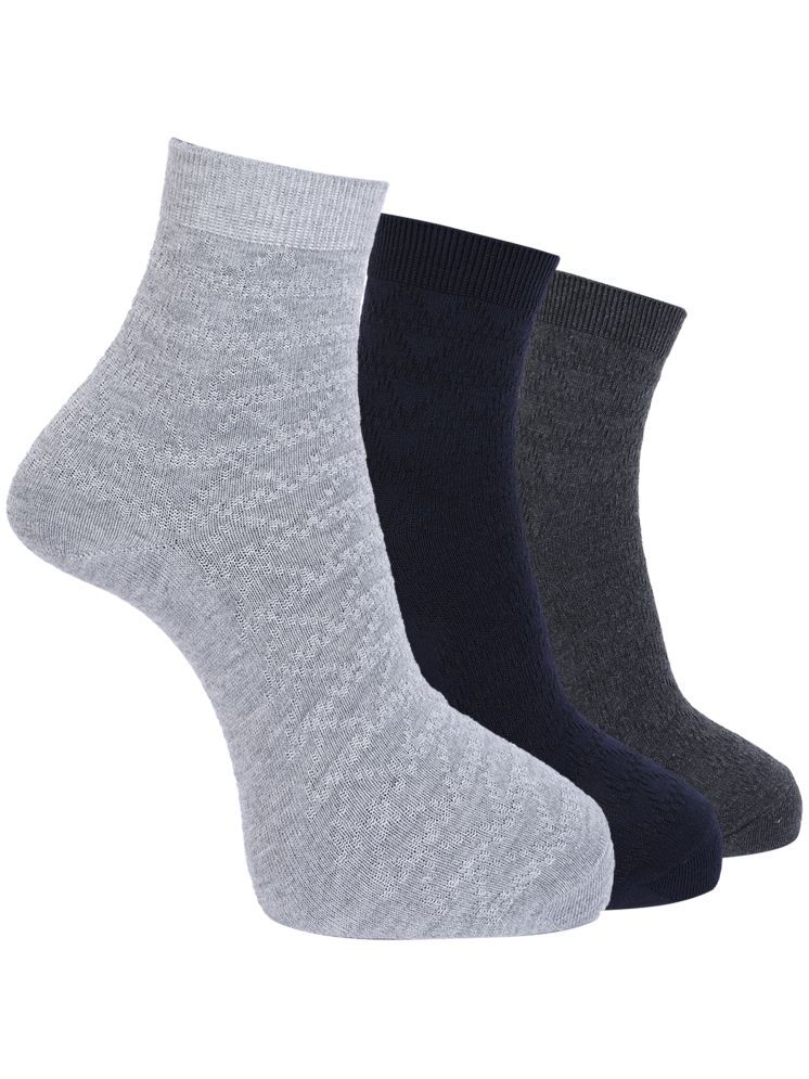     			Dollar Pack of 3 Men's Cotton Blend Ankle Length Socks ( Multicolor )