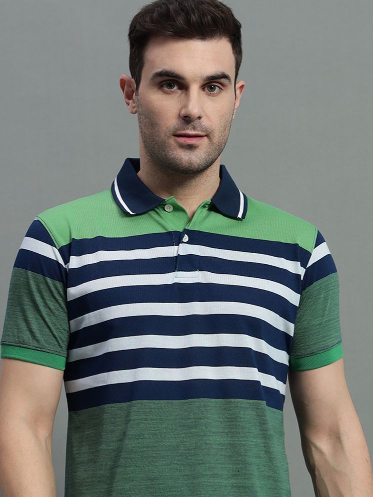     			GET GOLF Pack of 1 Cotton Blend Regular Fit Striped Half Sleeves Men's Polo T Shirt ( Multicolor )