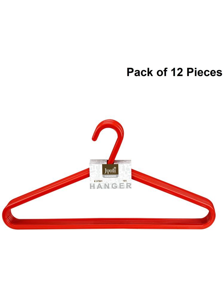     			Jyoti Plastic Standard Clothes Hangers ( Pack of 12 )