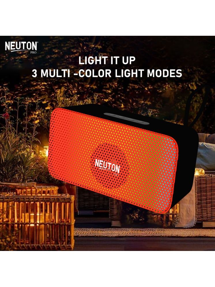     			NEUTON PRO JIMMY 12 W Bluetooth Speaker Bluetooth v5.0 with USB,SD card Slot Playback Time 4 hrs Red