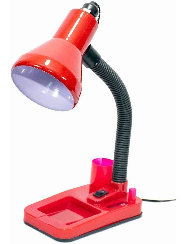     			SPARKWORLD Red Study Table Lamp ( Pack of 1 )