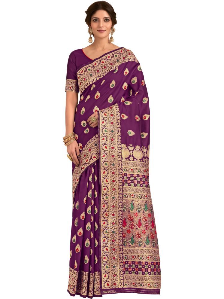     			Sariya Pack of 1 Jacquard Woven Saree With Blouse Piece ( Wine )