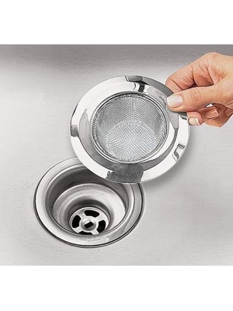     			THRIFTKART - Stainless Steel Sink Strainer Kitchen Drain Basin Basket Filter Stopper Drainer/Jari (4.5-inch/11 cm)