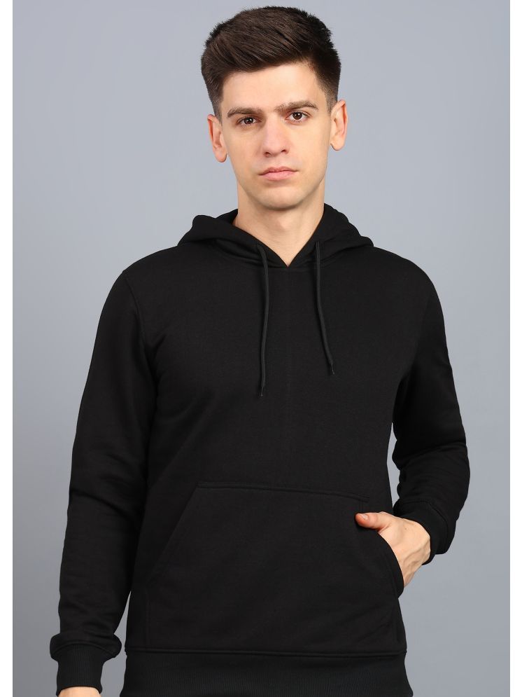     			XFOX Fleece Hooded Men's Sweatshirt - Black ( Pack of 1 )