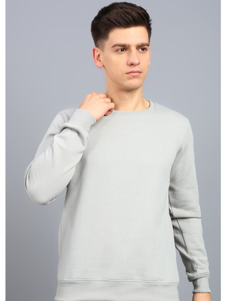     			XFOX Fleece Round Neck Men's Sweatshirt - Grey Melange ( Pack of 1 )