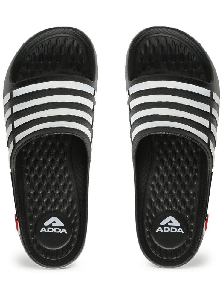     			Adda Black Men's Slide Flip Flop