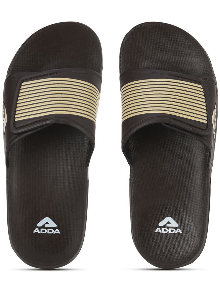     			Adda Brown Men's Slide Flip Flop