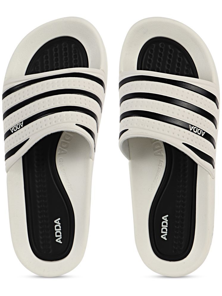     			Adda White Men's Slide Flip Flop