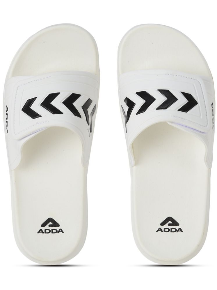     			Adda White Men's Slide Flip Flop