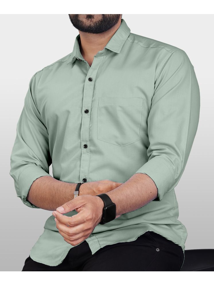     			FOXTER Cotton Blend Regular Fit Full Sleeves Men's Formal Shirt - Green ( Pack of 1 )