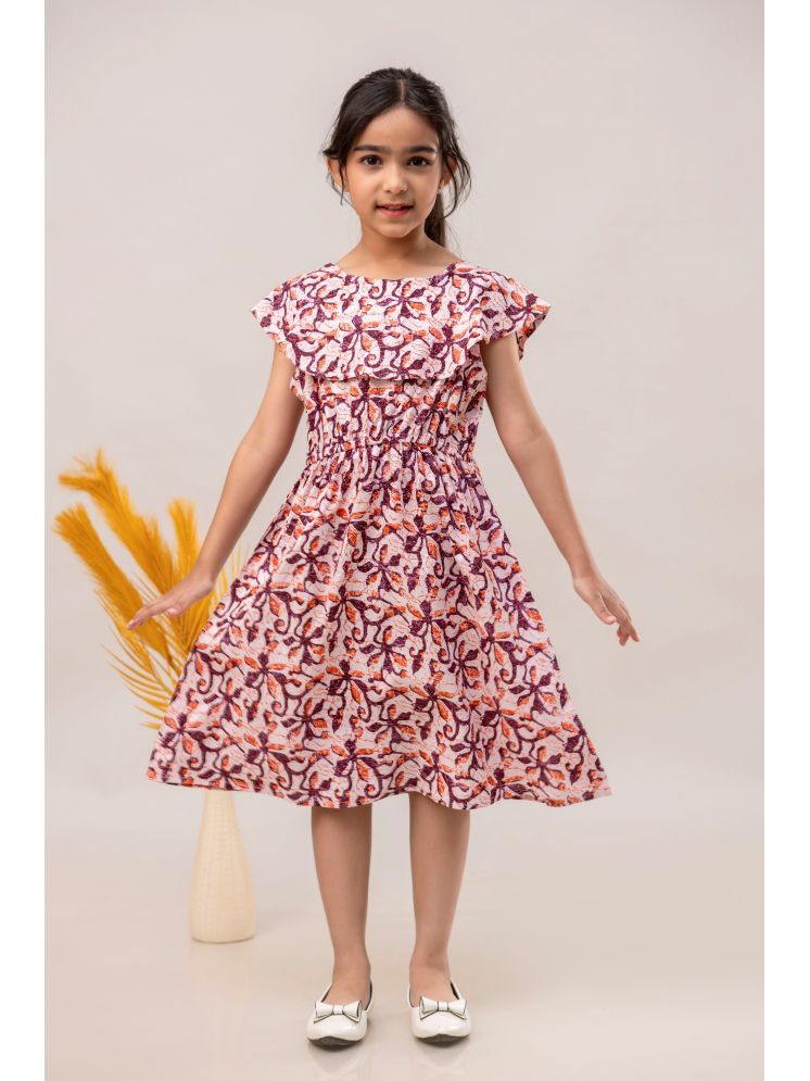     			HZER Rayon Frock For Girls ( Pack of 1 , PeachPuff )