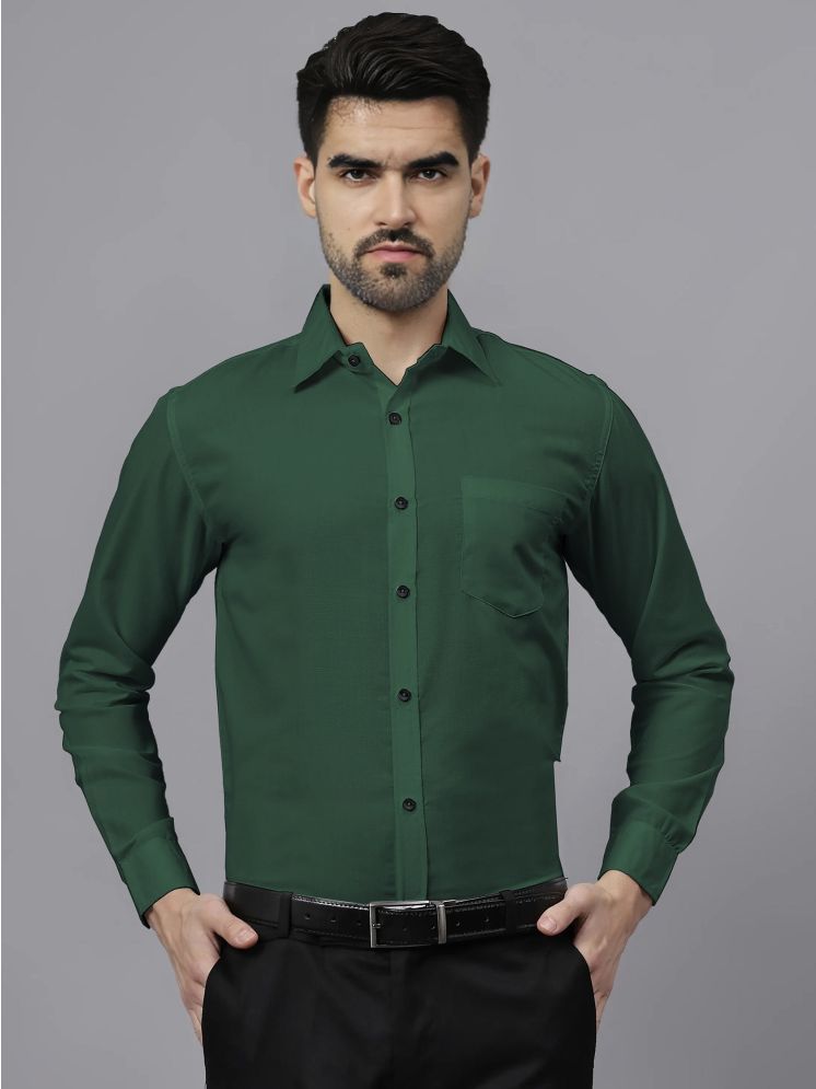     			Navkanj Cotton Blend Slim Fit Full Sleeves Men's Formal Shirt - Green ( Pack of 1 )