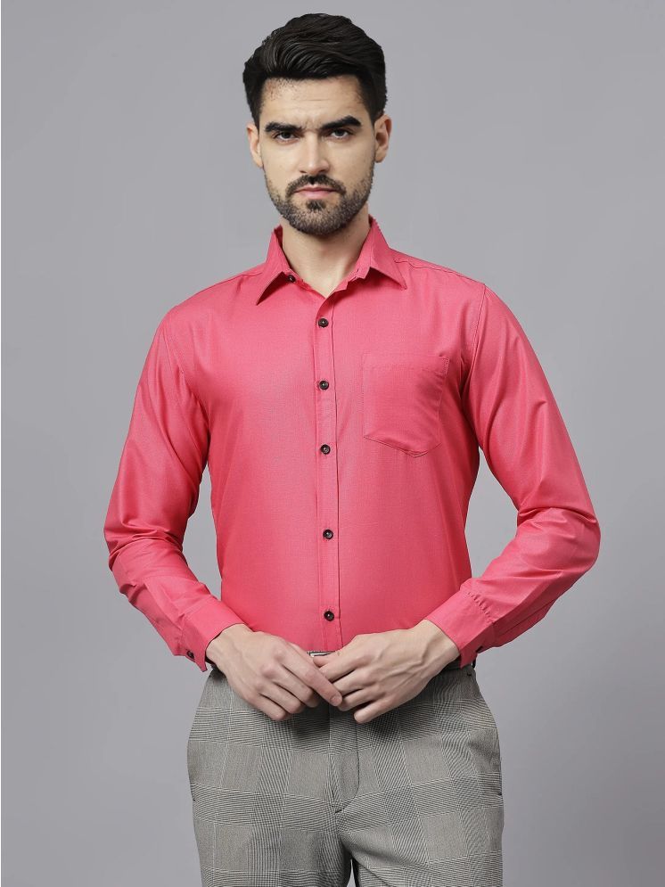     			Navkanj Cotton Blend Slim Fit Full Sleeves Men's Formal Shirt - Pink ( Pack of 1 )