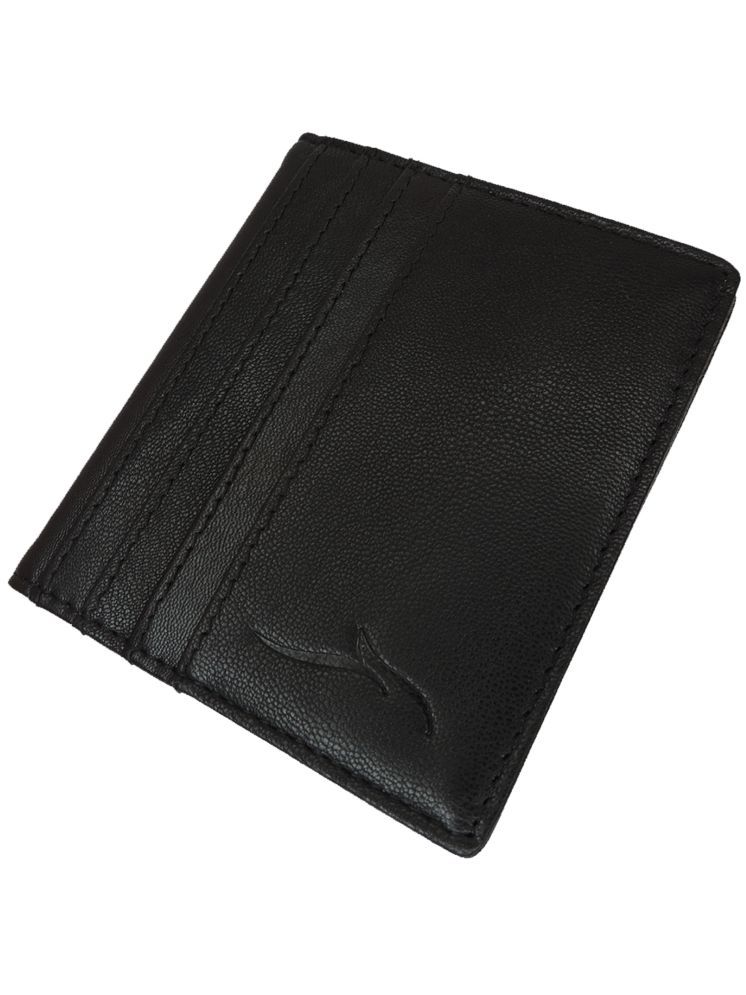     			Panther Black Leather Men's Two Fold Wallet,Short Wallet,Money Clipper ( Pack of 1 )