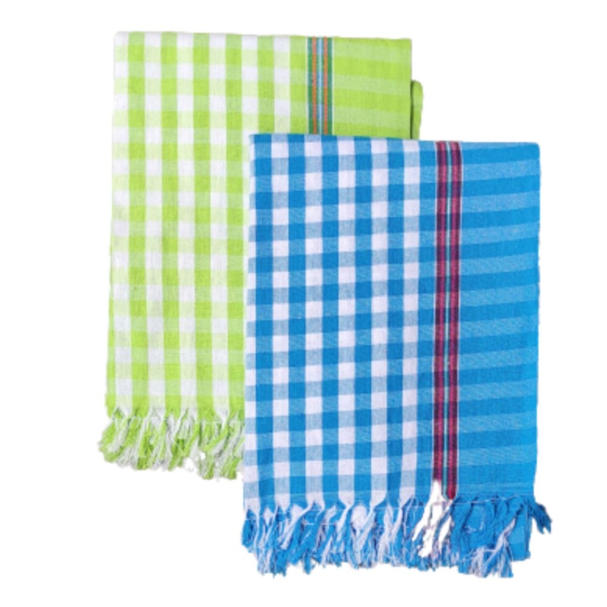     			VUNNAVA Pack of 2 Cotton Above 600 -GSM Bath Towel ( Multicolor )