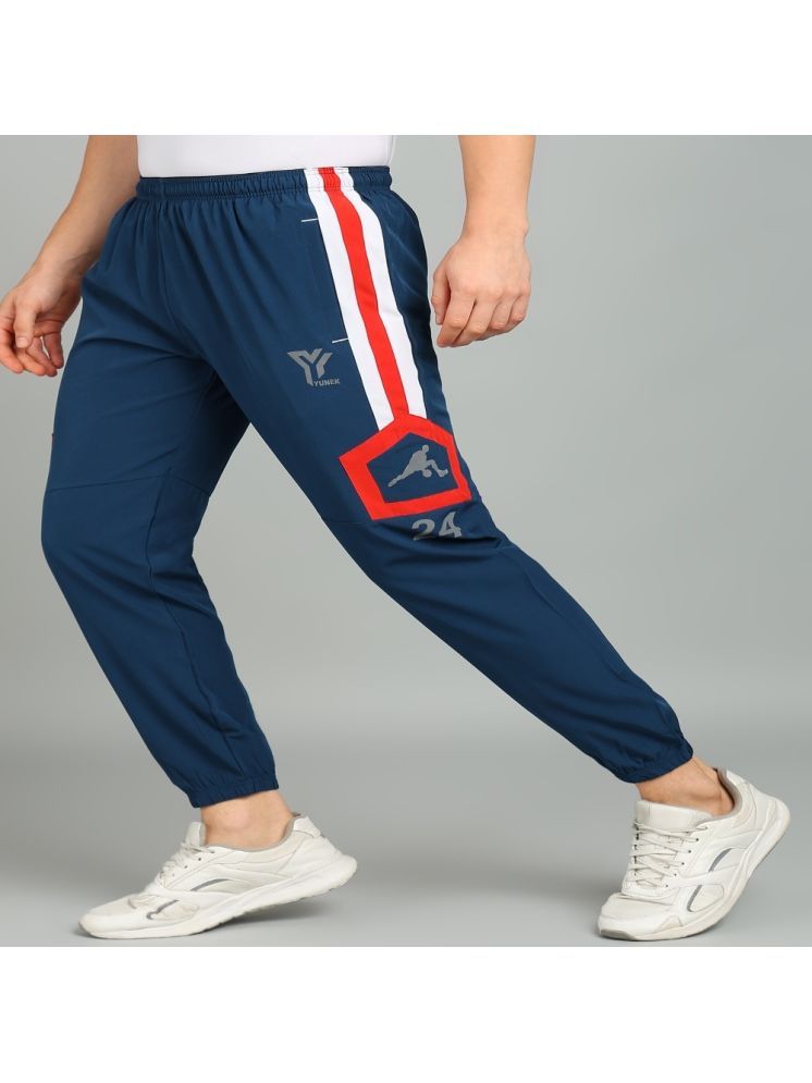     			YUNEK Blue Polyester Men's Trackpants ( Pack of 1 )