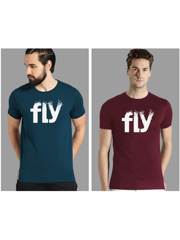     			attitude start of fashion Pack of 2 Polyester Regular Fit Men's T-Shirt ( Maroon )