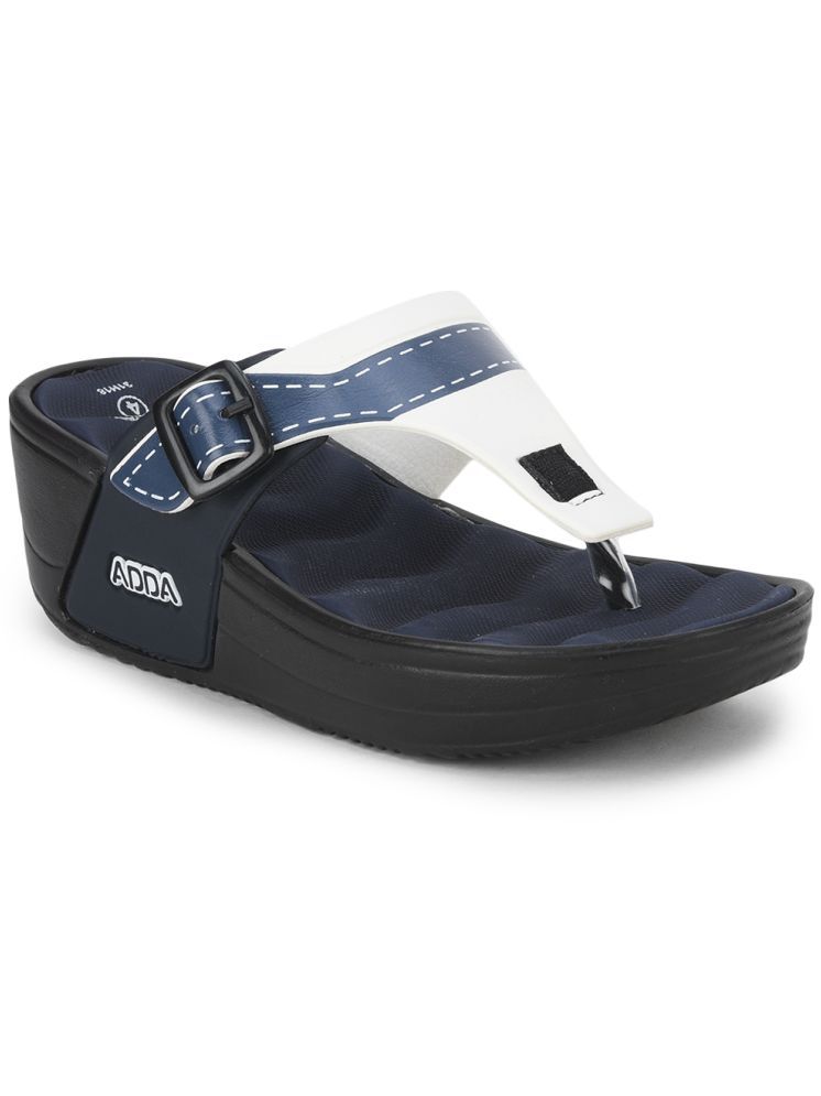     			Adda Navy Women's Slip On Heels