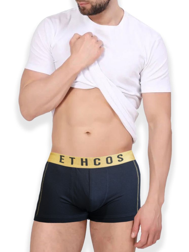     			ETHCOS Pack of 1 Modal Trunks For Men's ( Navy Blue )