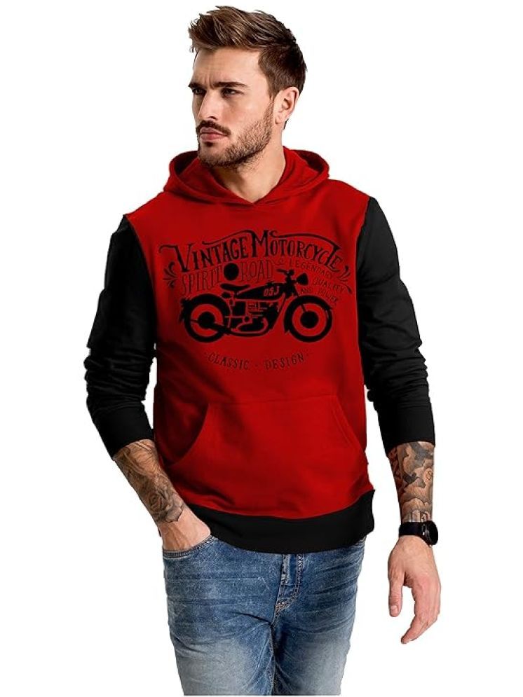     			JUGULAR Cotton Blend Hooded Men's Sweatshirt - Red ( Pack of 1 )