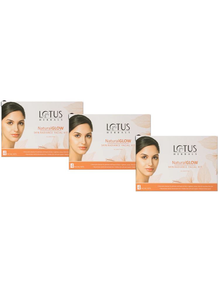     			Lotus Herbals Natural Glow Skin Radiance Single Facial Kit 50g (Pack of 3)