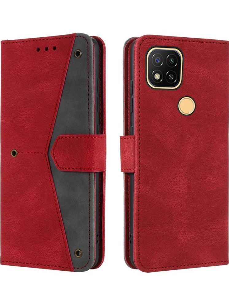     			Masque Red Flip Cover Artificial Leather Compatible For Xiaomi Redmi 9 ( Pack of 1 )