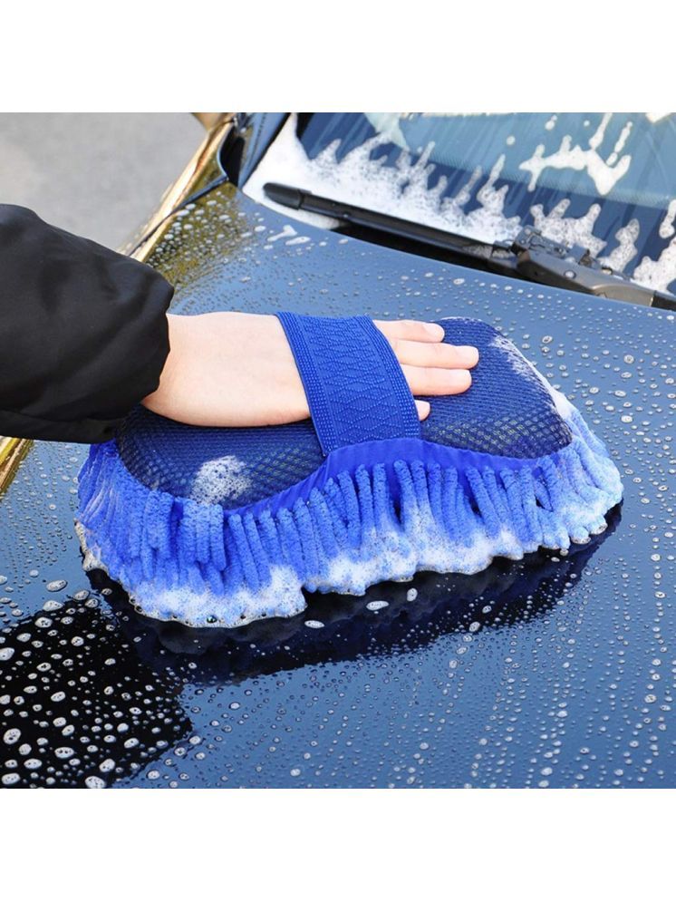     			PROGIENCE-  Car Washing Sponge With Microfiber Washer Towel Duster For Cleaning Car Bike Vehicle Sponge