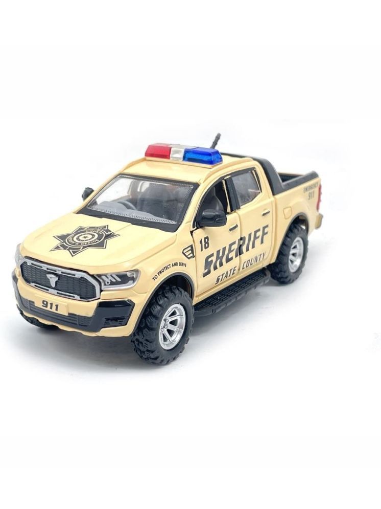     			Police Sheriff Model Car Toy for Kids Pull Back Action Toy for Kids (Brown)