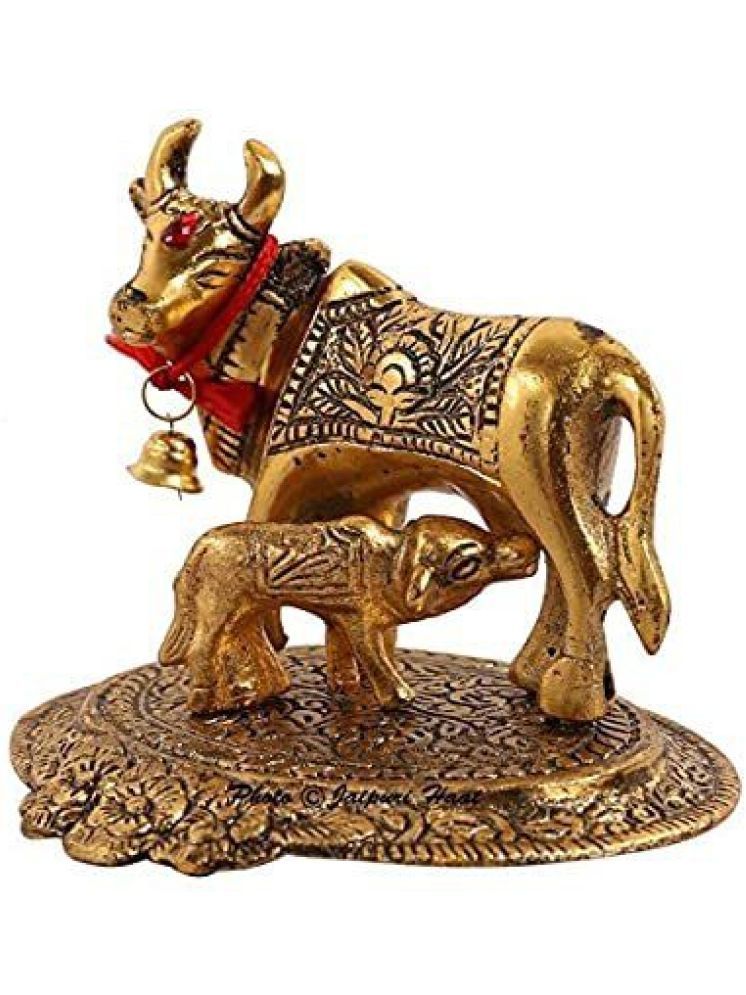     			Shri Astha Vinayak Brass Cow and Calf Idol ( 10 cm )